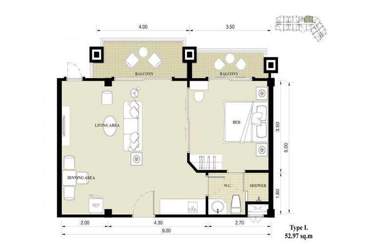 Building B Type L ในโครงการ บ้านทิวเขา เขาใหญ่, ภาพที่ 4