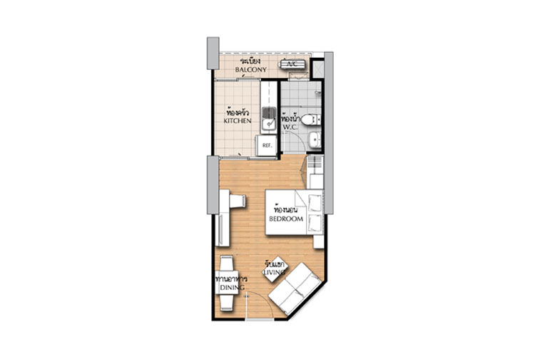 Studio  ในโครงการ ศุภาลัย วิสต้า @ห้าแยกปากเกร็ด, ภาพที่ 4
