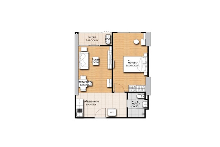 1 Bedroom (Executive Suite) ในโครงการ ศุภาลัย ซิตี้ รีสอร์ท แจ้งวัฒนะ, ภาพที่ 4