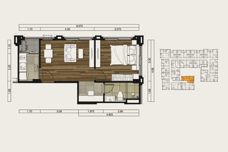 1 Bedroom ในโครงการ เดอะ ปราก คอนโดมิเนียม, ภาพที่ 4