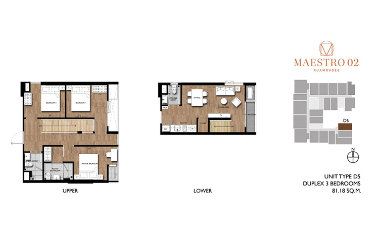 3 Bedroom ในโครงการ มาเอสโตร 02 ร่วมฤดี, ภาพที่ 4