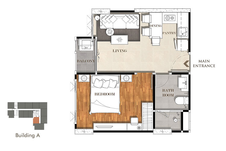 1 Bedroom ในโครงการ เมย์แฟร์ เพลส สุขุมวิท 50, ภาพที่ 4