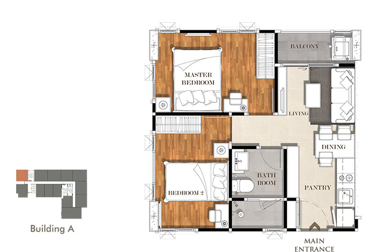 2 Bedroom ในโครงการ เมย์แฟร์ เพลส สุขุมวิท 50, ภาพที่ 4