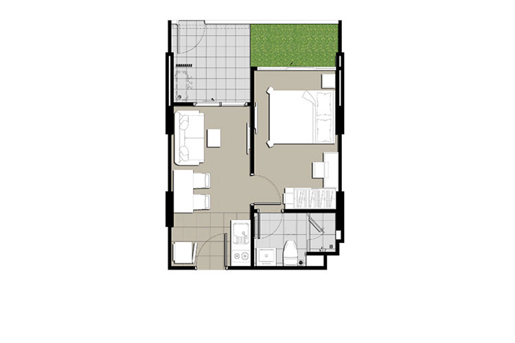 1 Bedroom ในโครงการ เมโทร ลักซ์ รัชดา, ภาพที่ 4