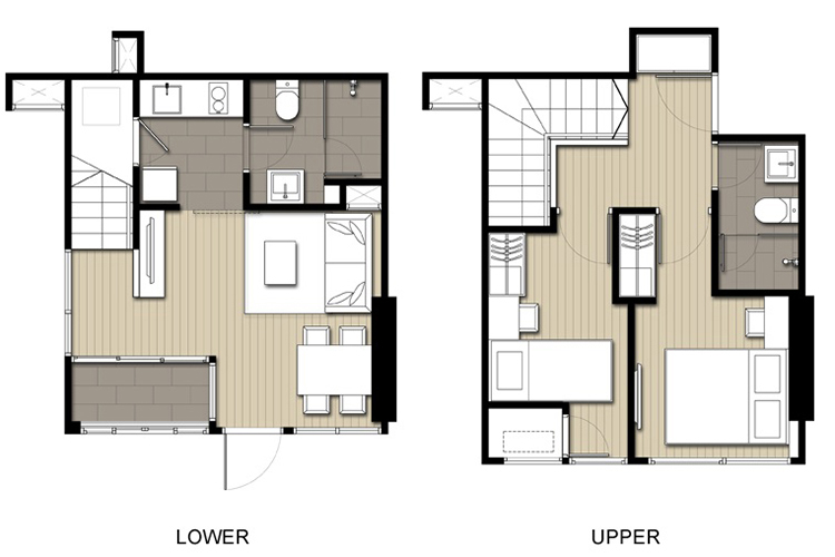 Duplex 2 Bedroom ในโครงการ ไอดีโอ โมบิ พระราม 9, ภาพที่ 4