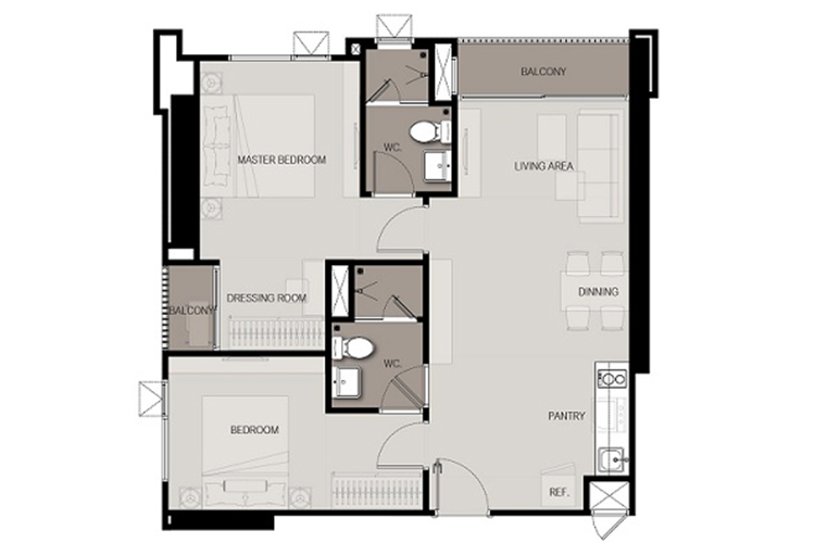 2 Bedroom ในโครงการ ไลฟ์ สุขุมวิท 48, ภาพที่ 4
