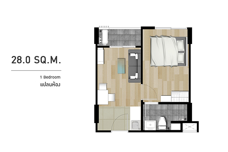 1 Bedroom ในโครงการ เมโทร ลักซ์ เกษตร, ภาพที่ 4