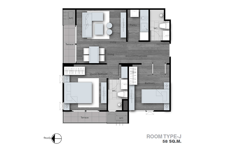2 Bedroom ในโครงการ โมดิซ ลาดพร้าว 18, ภาพที่ 4