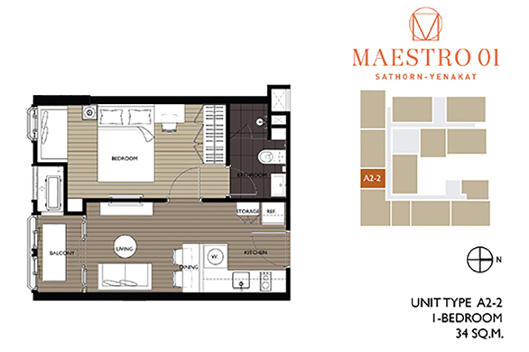 1 Bedroom ในโครงการ มาเอสโตร 01 สาทร-เย็นอากาศ, ภาพที่ 4
