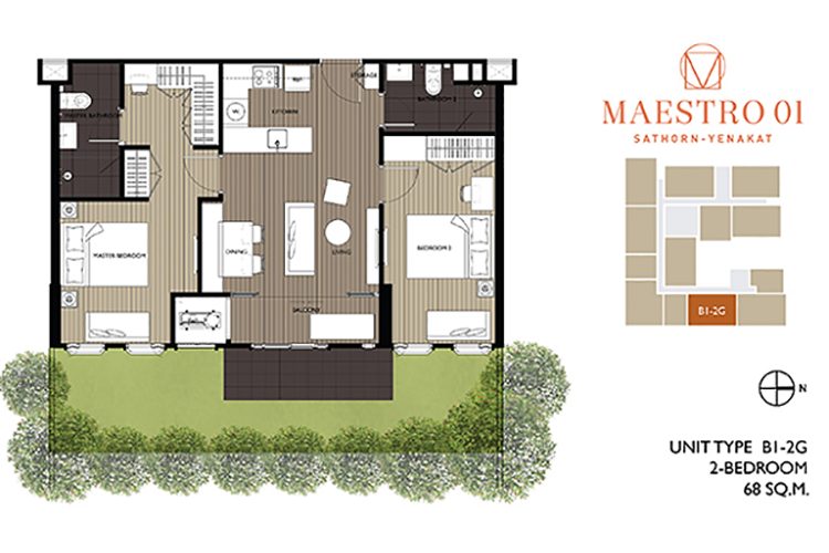 2 Bedroom ในโครงการ มาเอสโตร 01 สาทร-เย็นอากาศ, ภาพที่ 4