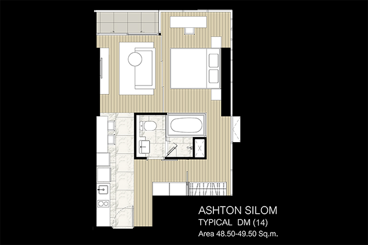 1 Bedroom ในโครงการ แอชตัน สีลม, ภาพที่ 4