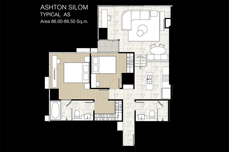 2 Bedroom ในโครงการ แอชตัน สีลม, ภาพที่ 4