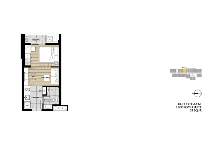 1 Bedroom Suite ในโครงการ เอ็ม จตุจักร, ภาพที่ 4