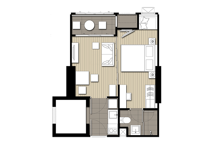 1 Bedroom ในโครงการ ไอดีโอ คิว สยาม-ราชเทวี, ภาพที่ 4