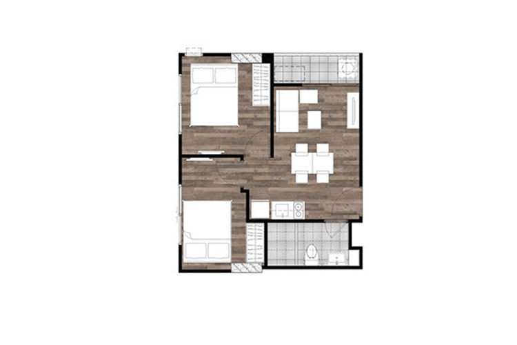 2 Bedroom ในโครงการ เทมโป้ วัน รามคำแหง-พระราม 9, ภาพที่ 4