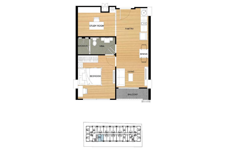 1 Bedroom ในโครงการ เลอ ครีก สุขุมวิท 64/2, ภาพที่ 4