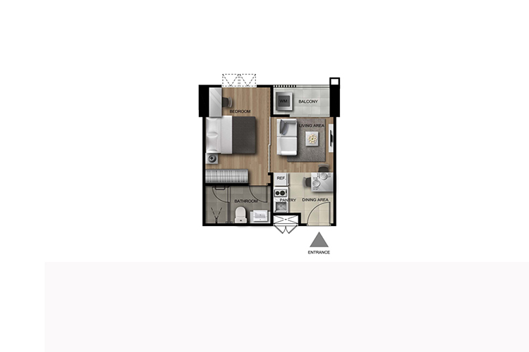 1 Bedroom ในโครงการ เดอะริช สาทร-ตากสิน, ภาพที่ 4