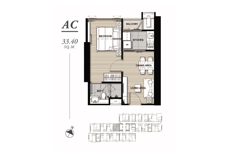 1 Bedroom ในโครงการ วิสซ์ดอม เอสเซ้นส์ สุขุมวิท, ภาพที่ 4