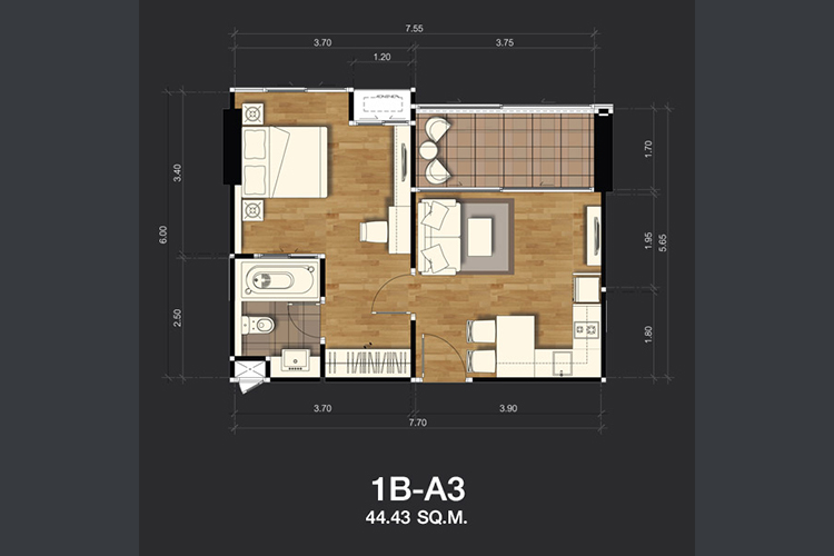 1 Bedroom ในโครงการ เดอะโคสต์ แบงค็อก, ภาพที่ 4