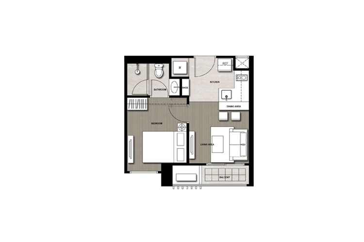 1 Bedroom ในโครงการ นายน์ บาย แสนสิริ, ภาพที่ 4
