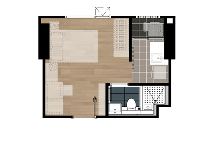 1 Bedroom ในโครงการ แอสปาย สาทร-ตากสิน คอปเปอร์ โซน, ภาพที่ 4