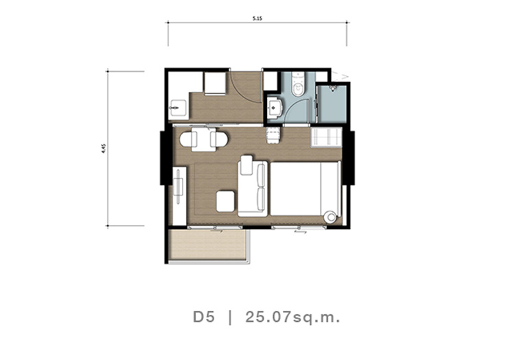 1 Bedroom ในโครงการ อิซซี่ คอนโด สุขสวัสดิ์, ภาพที่ 4