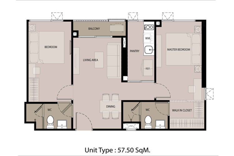 2 Bedroom ในโครงการ ไลฟ์ ปิ่นเกล้า, ภาพที่ 4