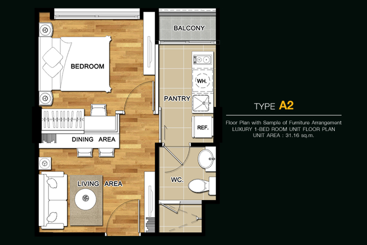 1 Bedroom ในโครงการ ชาโตว์ อินทาวน์ พระราม 8, ภาพที่ 4