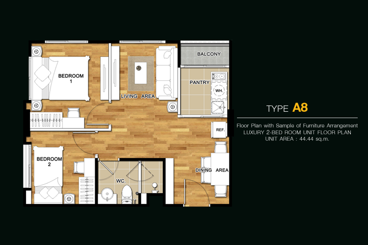 2 Bedroom ในโครงการ ชาโตว์ อินทาวน์ พระราม 8, ภาพที่ 4