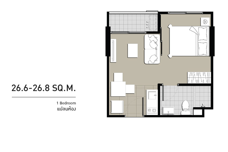 1 Bedroom ในโครงการ เมโทรลักซ์ พหลโยธิน-สุทธิสาร, ภาพที่ 4