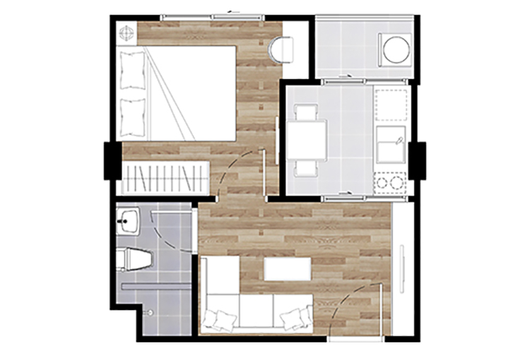 1 Bedroom ในโครงการ เดอะ พรอพ คอนโดมิเนียม, ภาพที่ 4