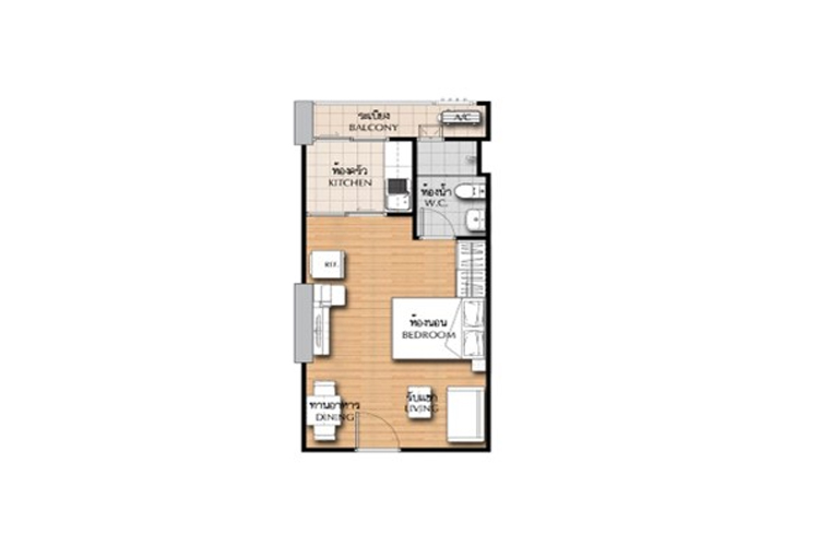 Studio (Chaeng Watthana Suite) ในโครงการ ศุภาลัย ซิตี้ รีสอร์ท, ภาพที่ 4