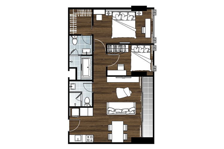 2 Bedrooms ในโครงการ ชีวาทัย เรสซิเดนซ์ บางโพ, ภาพที่ 4
