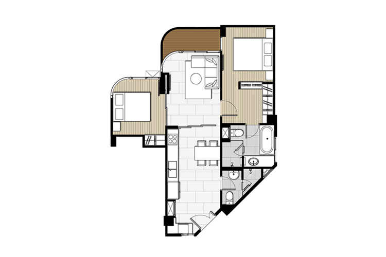 2 Bedroom ในโครงการ แอชตัน เรสซิเด้นซ์ 41, ภาพที่ 4