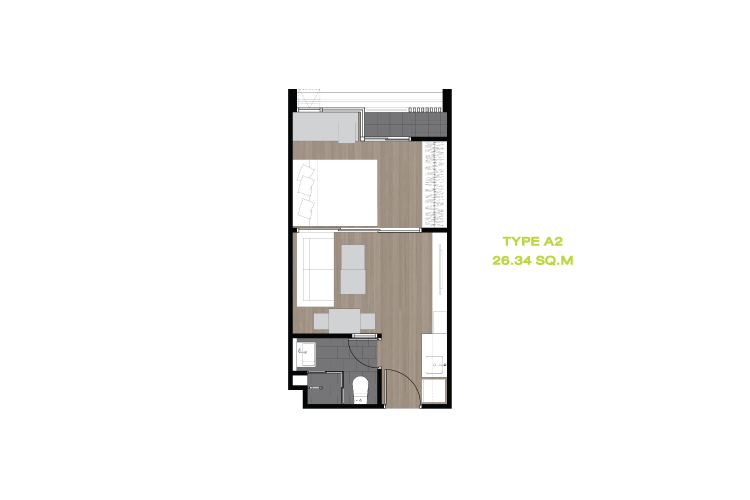 1 Bedroom (ขายแล้ว) ในโครงการ เอสต้า บลิซ, ภาพที่ 4