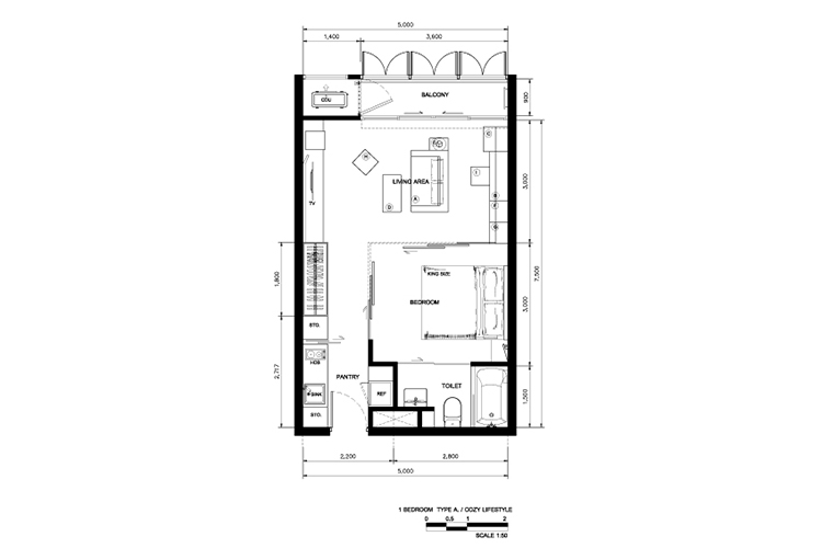 1 Bedroom ในโครงการ เซอร์เคิล เอส สุขุมวิท 12, ภาพที่ 4