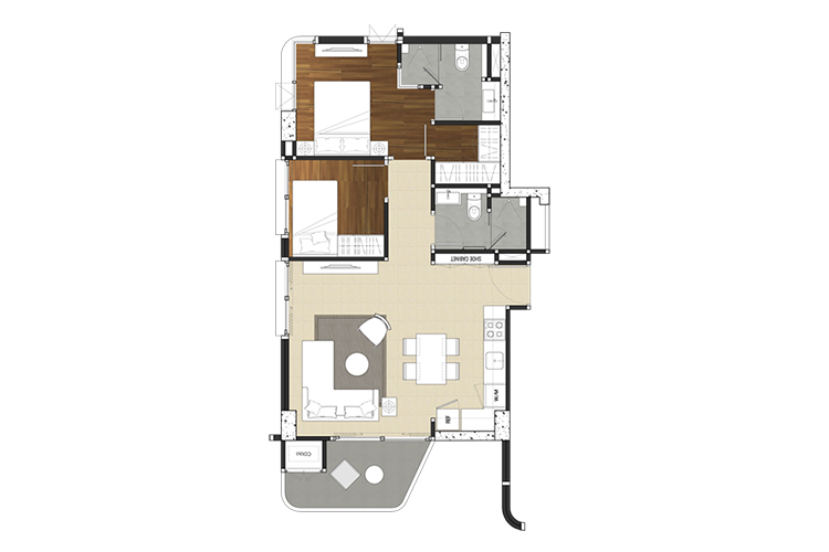2 Bedroom ในโครงการ ดาวน์ทาวน์ 49, ภาพที่ 4