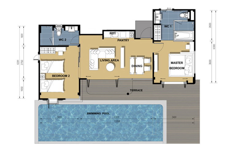 Pool Villa ในโครงการ เดอะ เครสท์ ซานโตรา หัวหิน, ภาพที่ 4