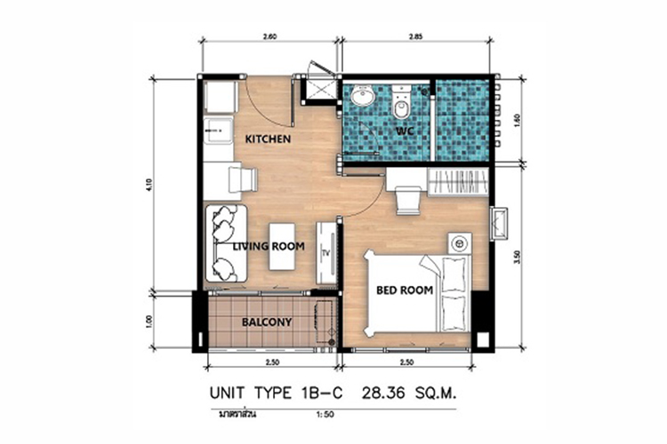 1 Bedroom ในโครงการ เอส คอนโด สมุทรสาคร, ภาพที่ 4