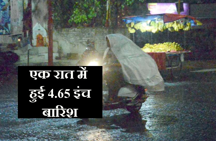 heavy rainfall राजधानी में सामान्य से ज्यादा बरस गया पानी, एक रात में ही 4.65 इंच हुई बारिश