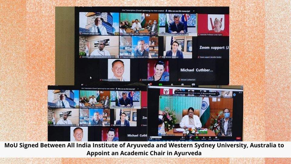 MoU Signed Between All India Institute of Ayurveda and Western Sydney University, Australia to