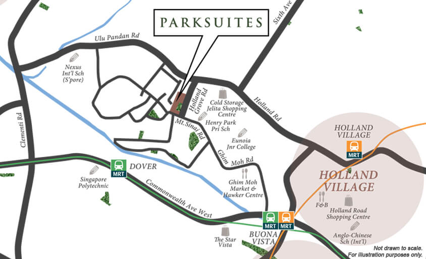 Ohmyhome New Launch Condo Parksuites Holland Grove Location