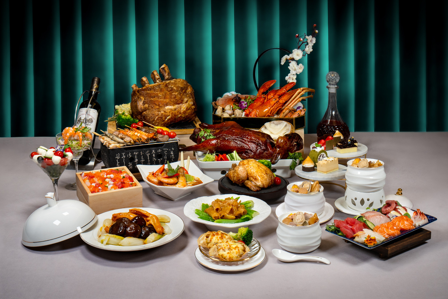 華麗盛宴‧自助晚餐- 片皮鵝．爐端燒．佛跳牆@ Le Menu - 六國酒店| Opulent Dinner Buffet - Roasted  Sliced Goose．Robatayaki．Buddha Jumps Over the Wall @ Le Menu - Gloucester  Luk Kwok Hong Kong | OKiBook Hong Kong & Macau