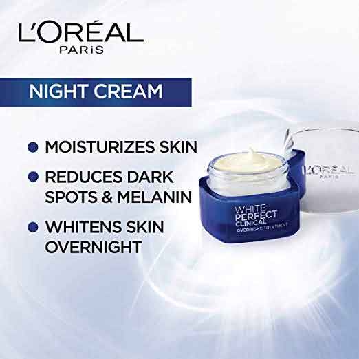 white perfect clinical night cream