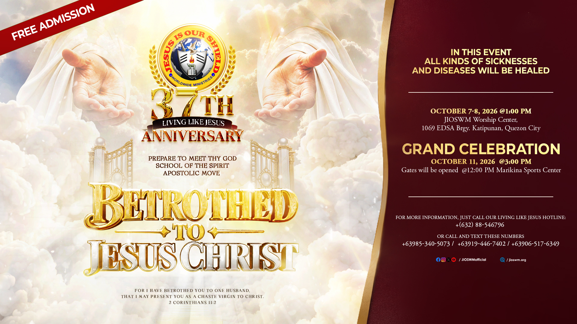 Jesus is our Shield Worldwide Ministries 37th Anniversary