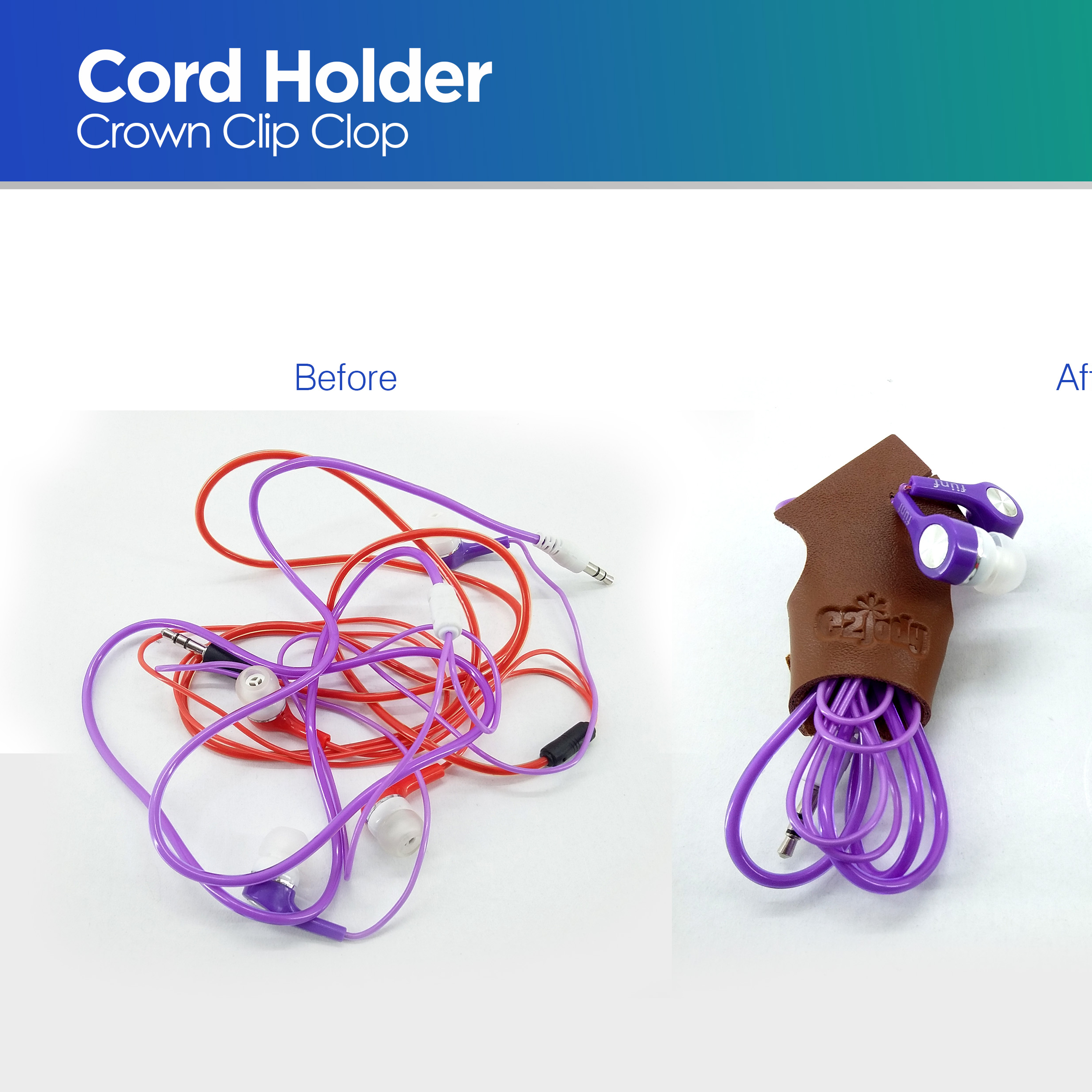 Cord Holder Crown Brown