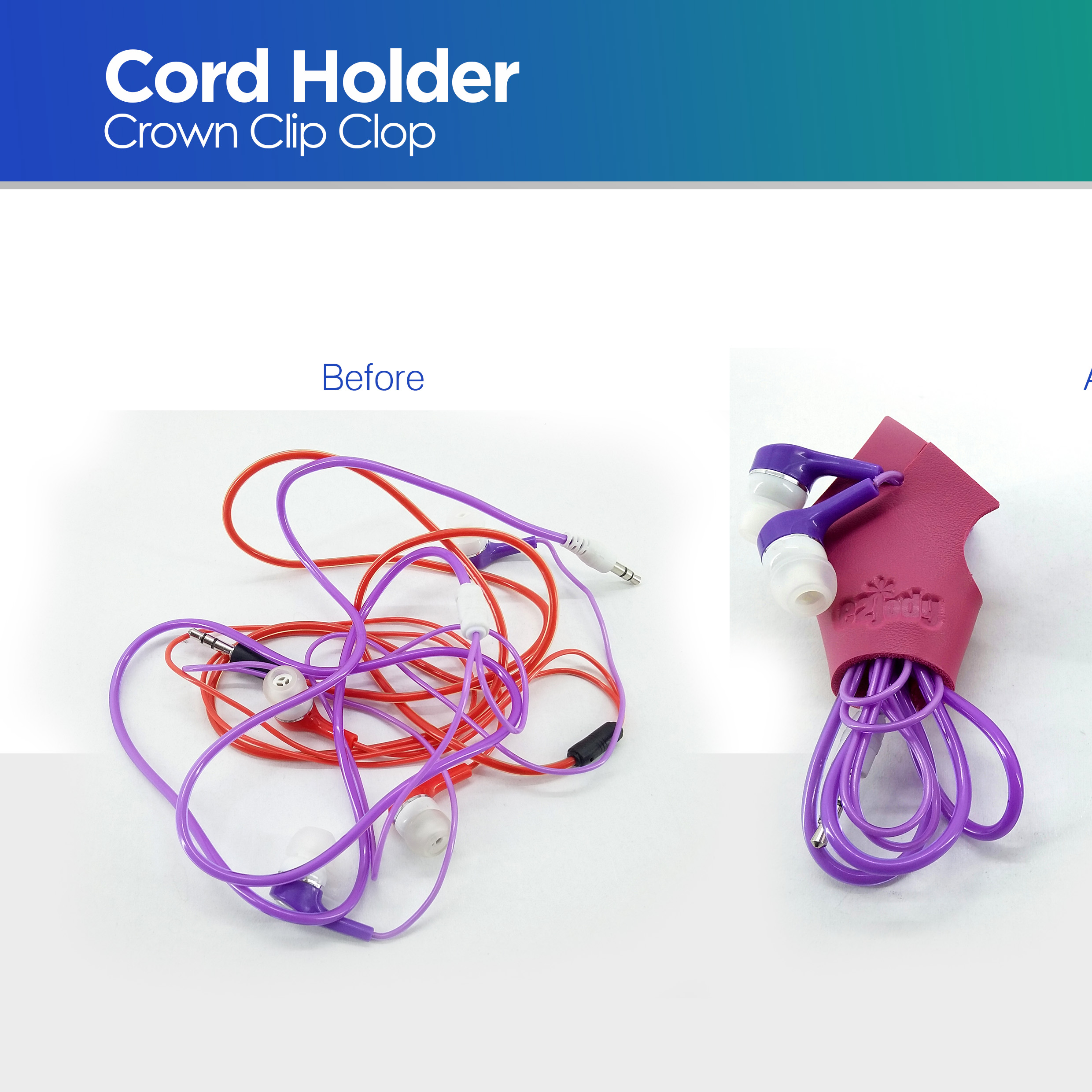 Cord Holder Crown Magenta