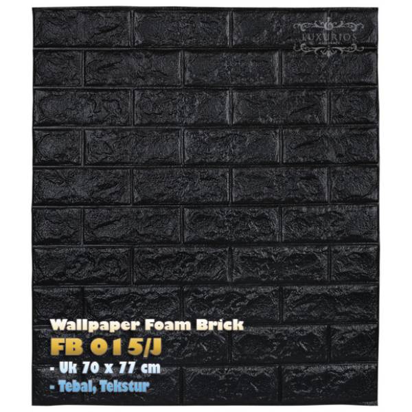 3d Wallpaper Foam Brick 3d Bata Hitam Fb 015 J