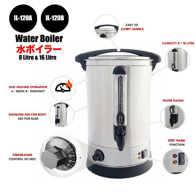 Il 120a Teko Pemanas Air Listrik 8 Liter Water Boiler Idealife Noriko Moone Outletz
