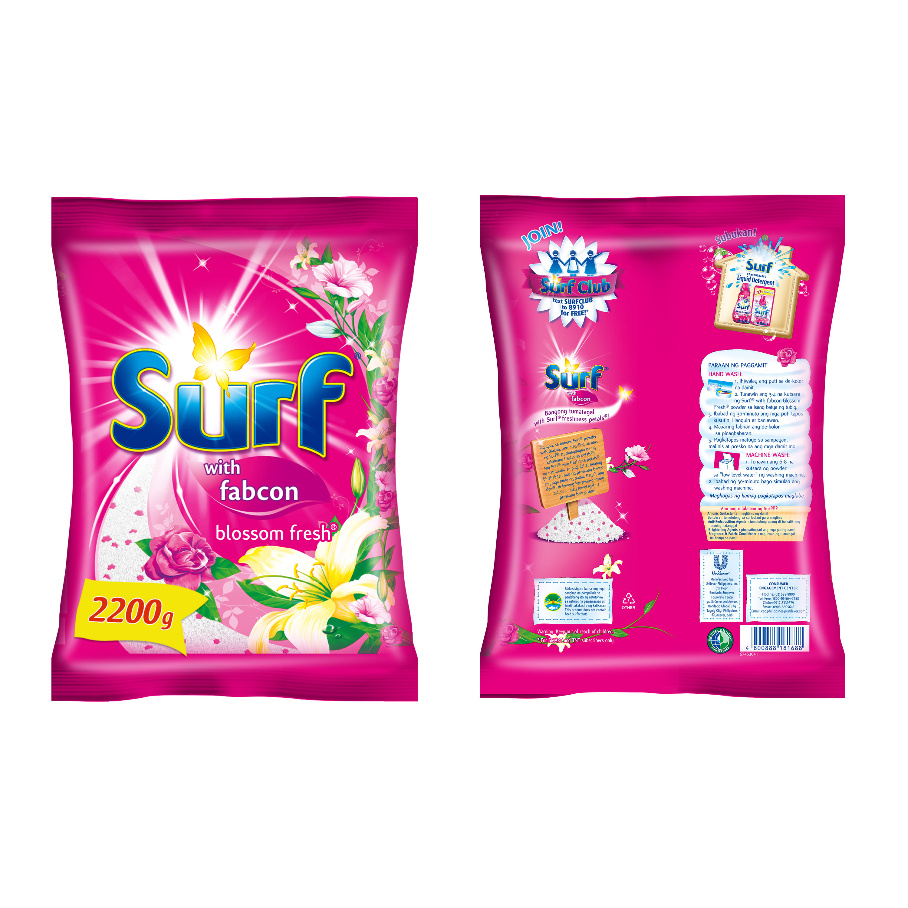 Surf Powder Detergent Blossom Fresh 2200G Pouch Pabilis.ph